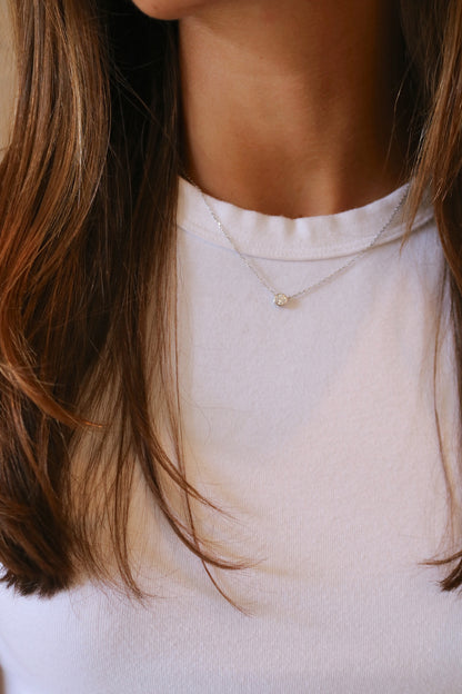 The Taylor Mini Silver Stud Necklace