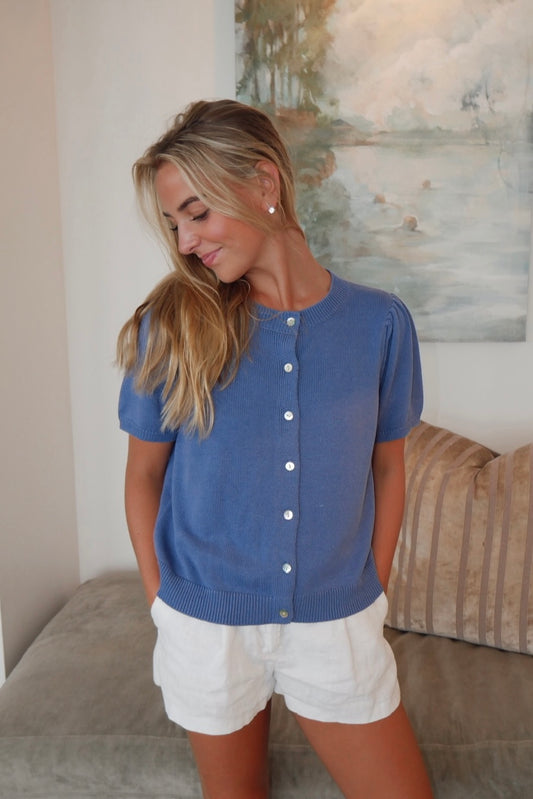 The Louise Blue Cardigan