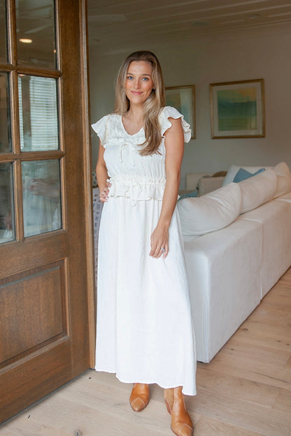 The Carley Maxi Dress In Cream