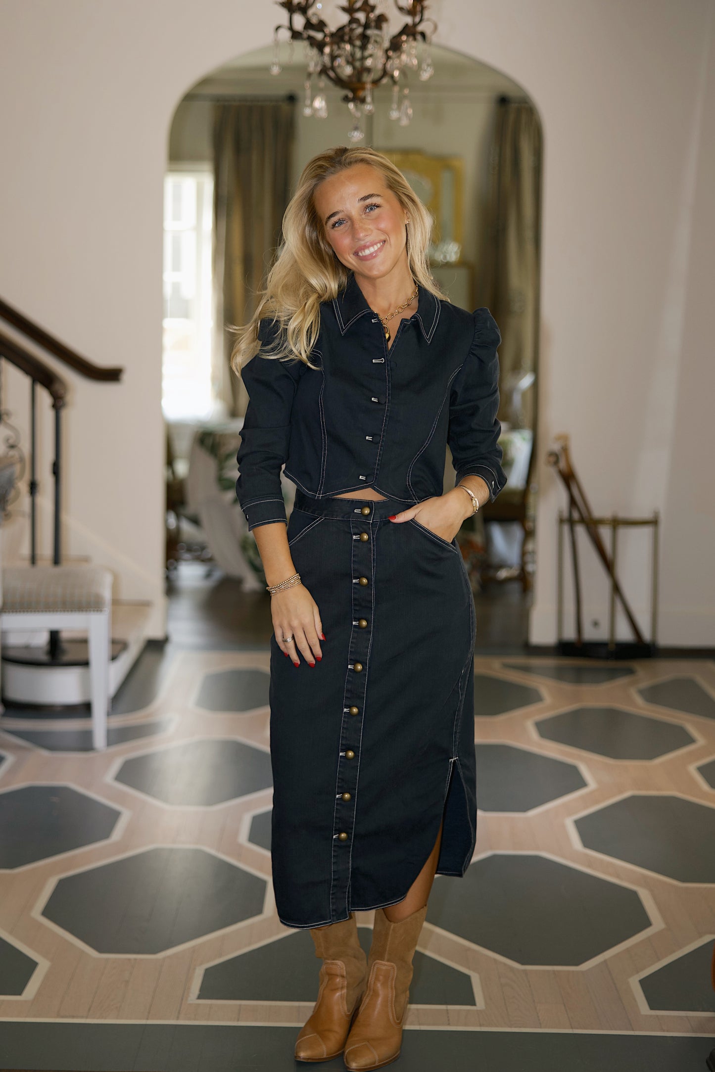 Pageant Blue Denim Top